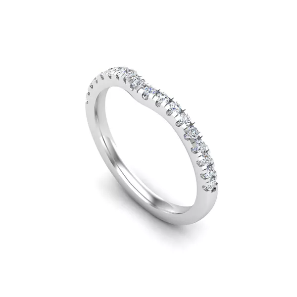 Emelia Curved Pave Band