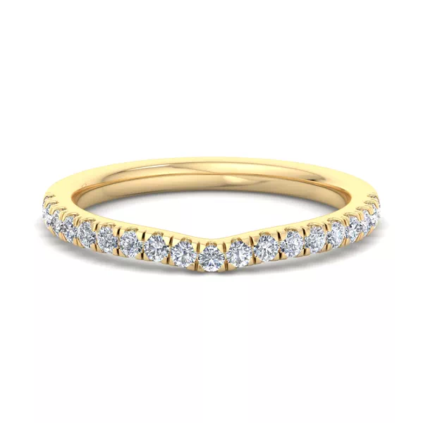 Jaliyah Curved Pavé Band