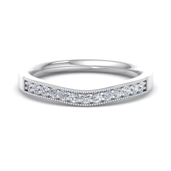 Xiamora Pavé And Migraing Curved Band