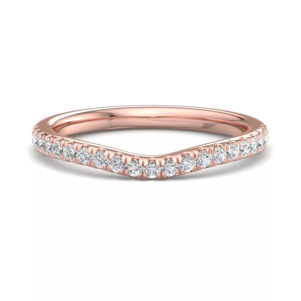 Sylvie Curved Pavé Band