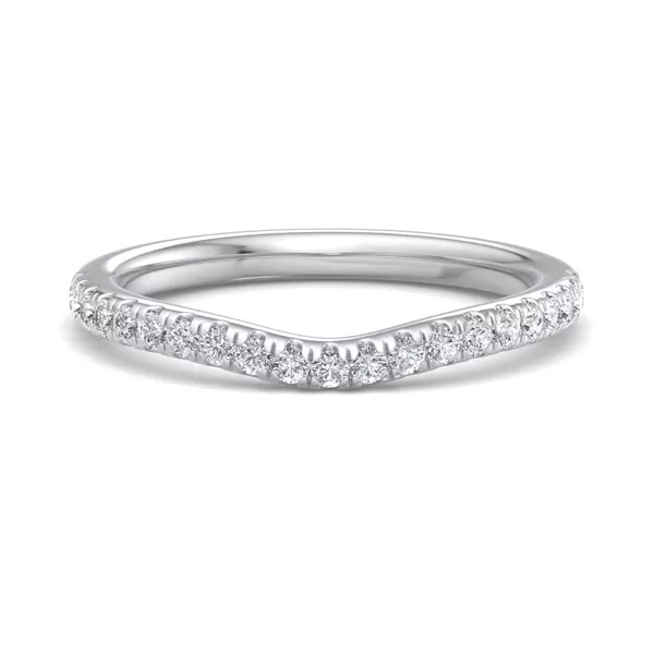 Sylvie Curved Pavé Band