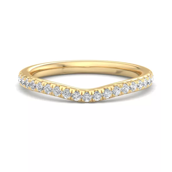 Sylvie Curved Pavé Band