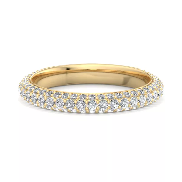 Skyler Rolled Pavé Band