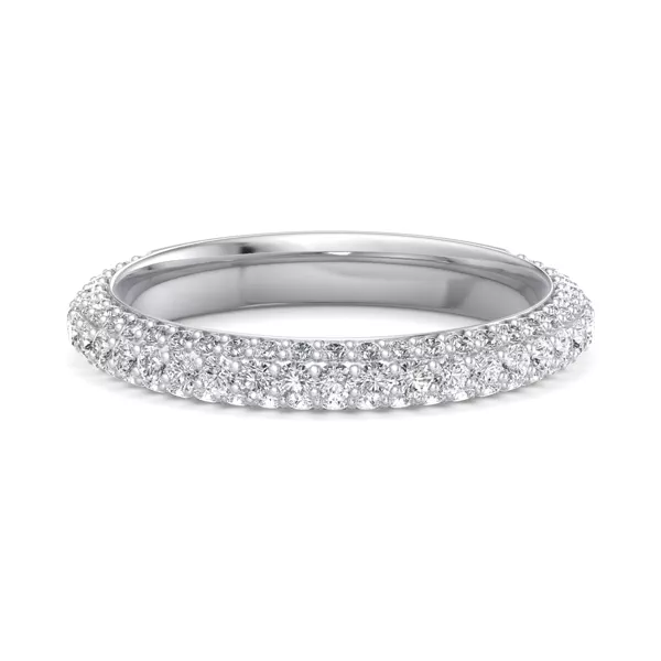 Skyler Rolled Pavé Band