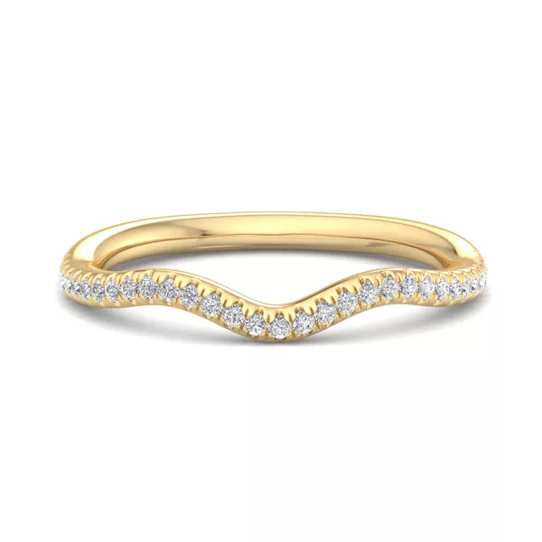Kaliyah Curved Pavé Band