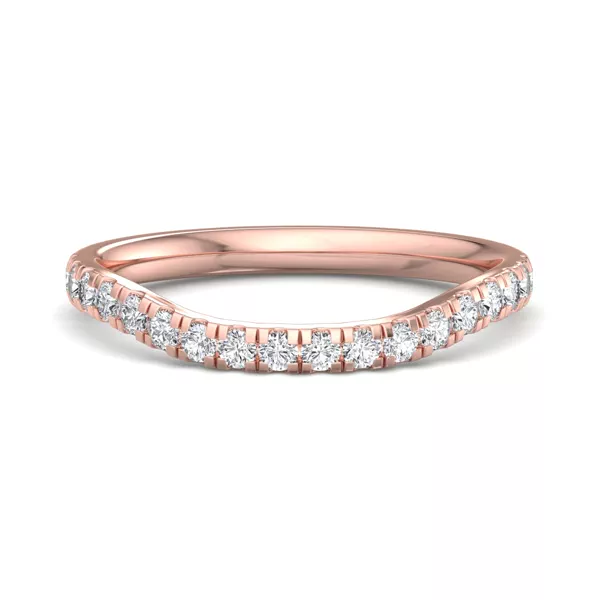 Abby Curved Pavé Band
