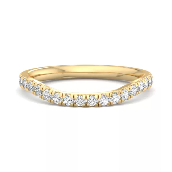 Abby Curved Pavé Band