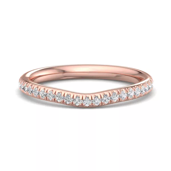 Michaela Curved Pavé Band