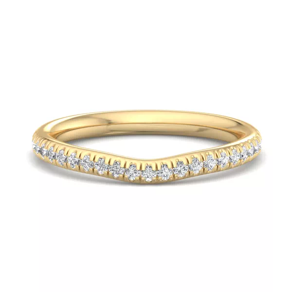 Michaela Curved Pavé Band