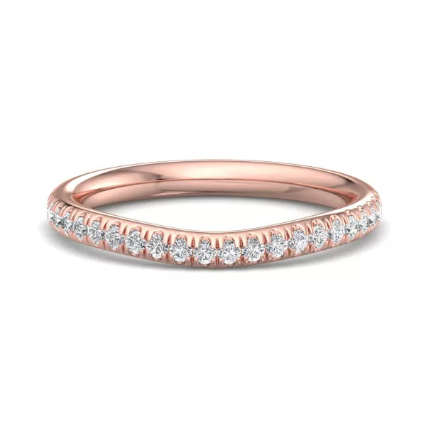 Aleena Curved Pavé Band