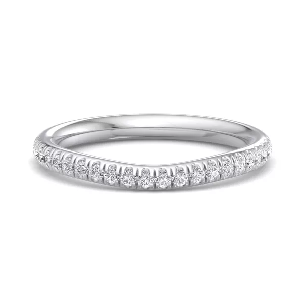 Aleena Curved Pavé Band