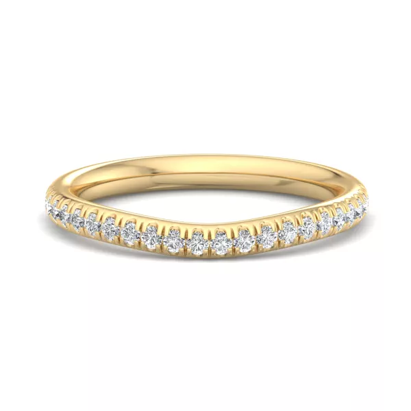 Aleena Curved Pavé Band