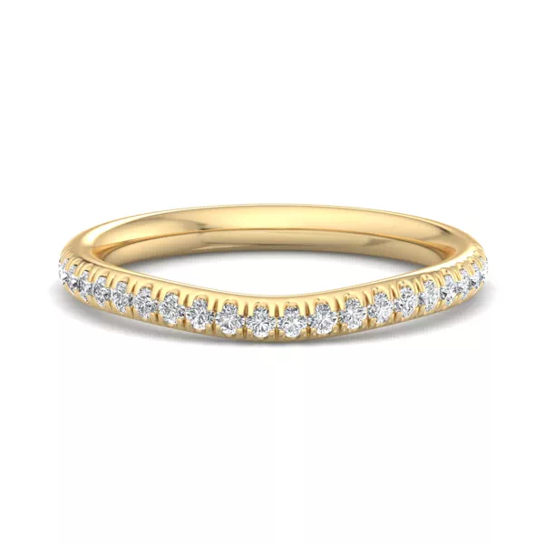 Alia Curved Pavé Band