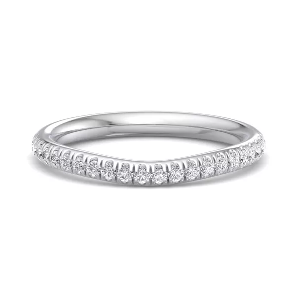 Alia Curved Pavé Band