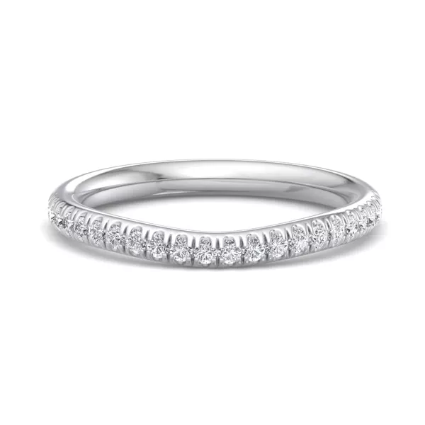 Ellis Curved Pavé Band