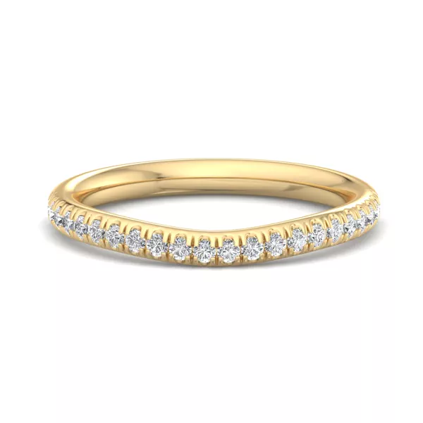 Ellis Curved Pavé Band