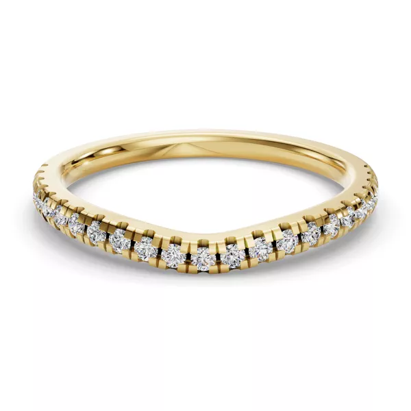 Tillie Curved Pavé Band