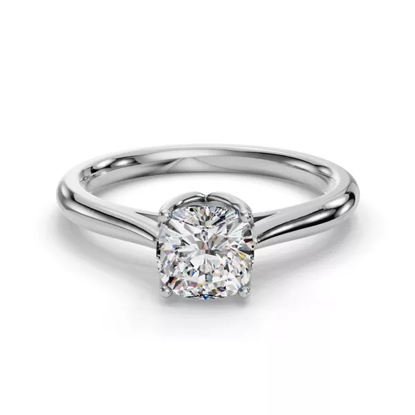 Vivian Solitaire Engagement Ring With 1.6 Carat Cushion Diamond