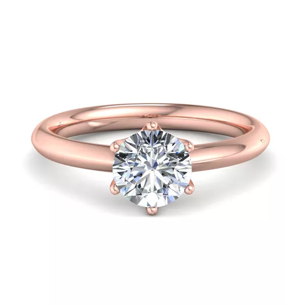 Olivia Knife Edge 6 Prong  Solitaire Engagement Ring