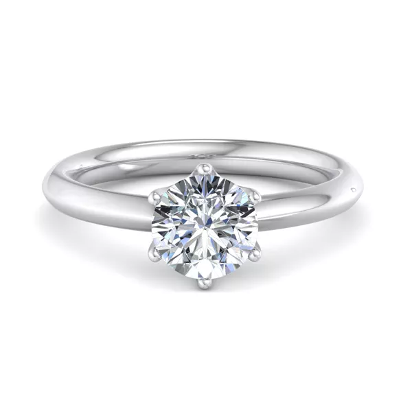 Olivia Knife Edge 6 Prong  Solitaire Engagement Ring