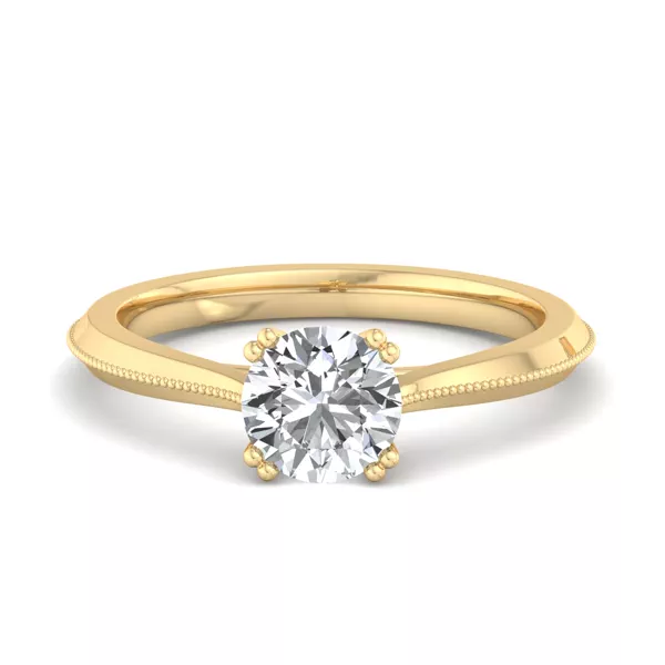 Ava 4 Prong Knife Edge Engagement Ring