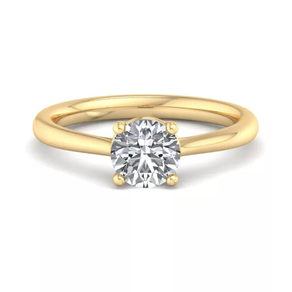 Lucy 4 Prong Pinched Shank Engagement Ring