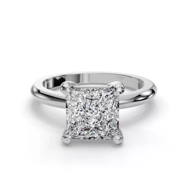 Bella Solitaire Engagement Ring With 1.8 Carat Princess Diamond