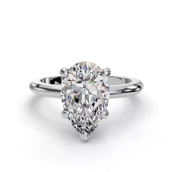 Bella Solitaire Engagement Ring With 1.04 Carat Pear Diamond