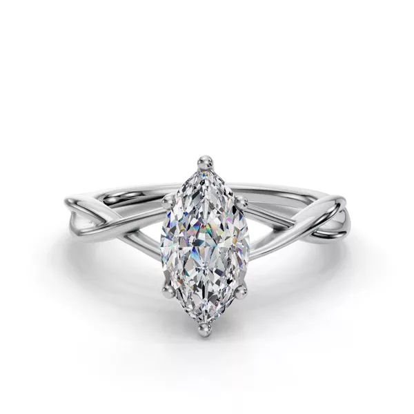 Bianca Twist Engagement Ring With 1.01 Carat Marquise Diamond