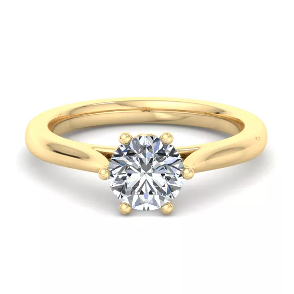 Shelby Diamond Petal Cathedral Engagement Ring