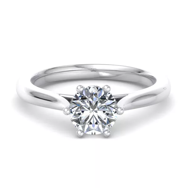Shelby Diamond Petal Cathedral Engagement Ring