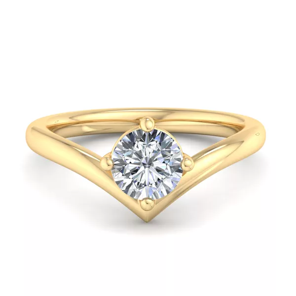 Remy Chevron Solitaire Engagement Ring