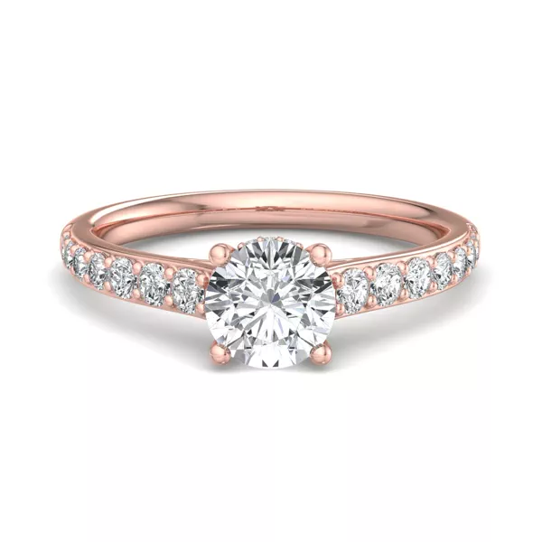 Abigail Pave Engagement Ring With Hidden Halo