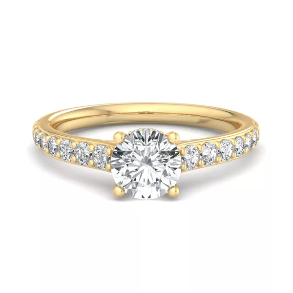 Abigail Pave Engagement Ring With Hidden Halo