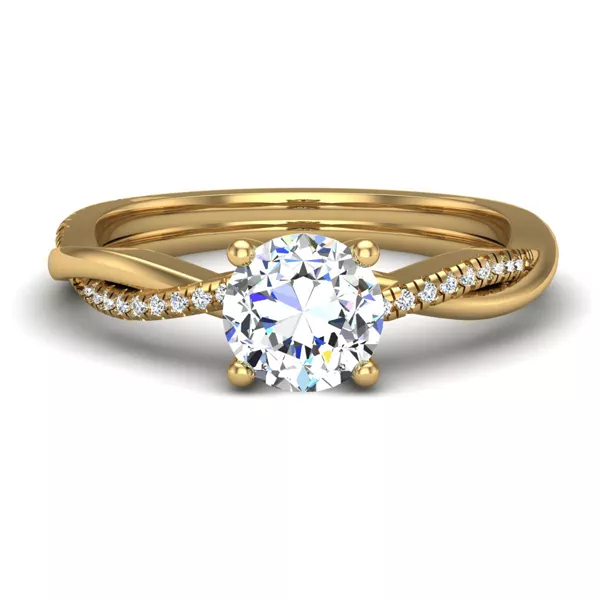 Emily Diamond Twisted Pave Engagement Ring