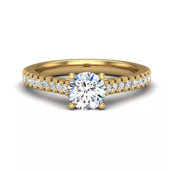 Gianna French Pave Cathedral Engagement Ring