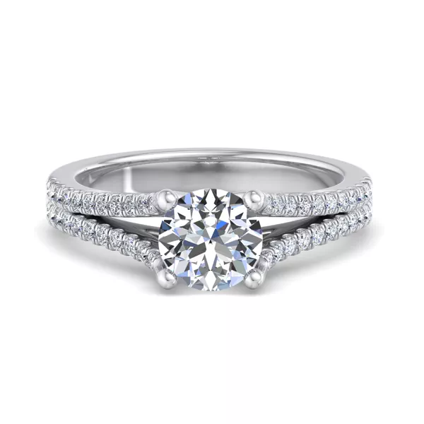 Linnea Split Shank Pave Engagement Ring