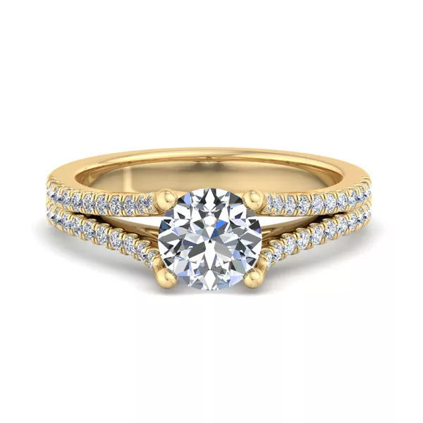 Linnea Split Shank Pave Engagement Ring