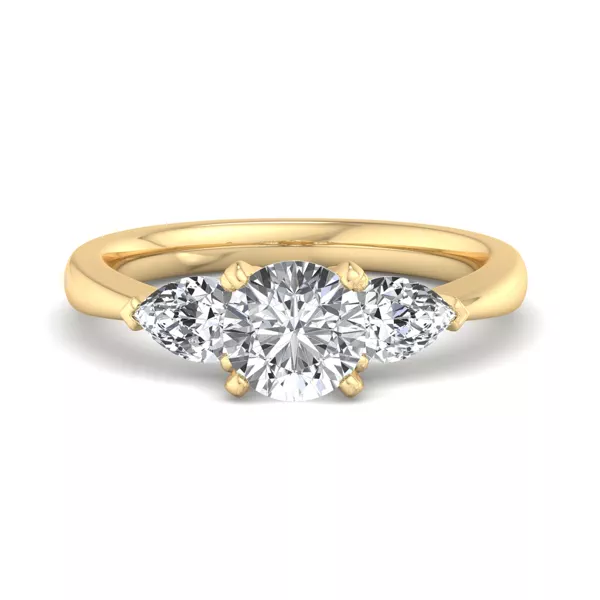 Madison Three-Stone Pear Engagement Ring