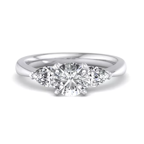Madison Three-Stone Pear Engagement Ring