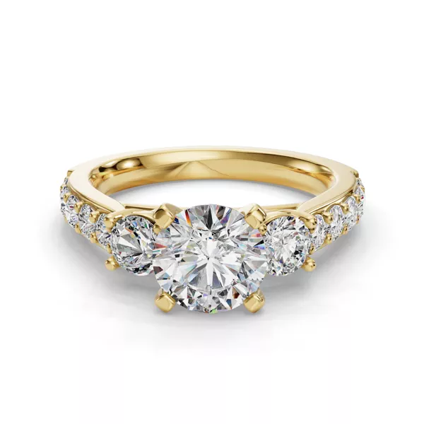 Alana Three-Stone Lab Diamond Ring