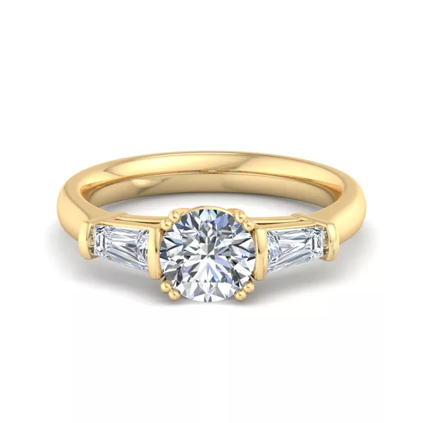 Halle Tapered Baguette Engagement Ring