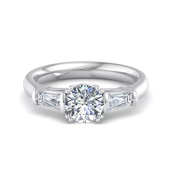 Halle Tapered Baguette Engagement Ring