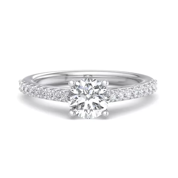 Kayla Pave Cathedral Engagement Ring