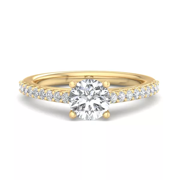 Kayla Pave Cathedral Engagement Ring