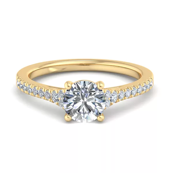 Camila Split Pave Cathedral Engagement Ring