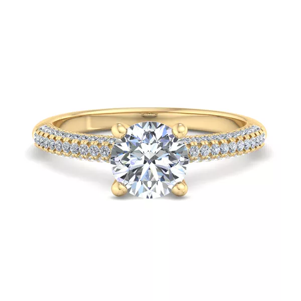 Kira Triple Pave Engagement Ring With Hidden Halo