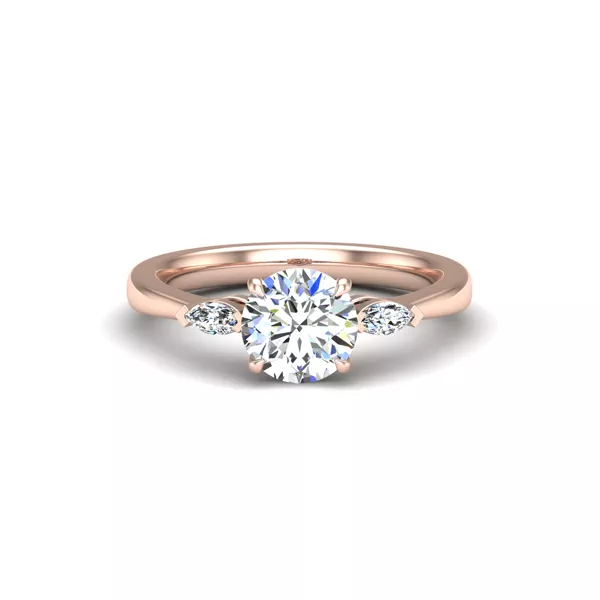 Dorothy Three-Stone Lab Marquise Ring