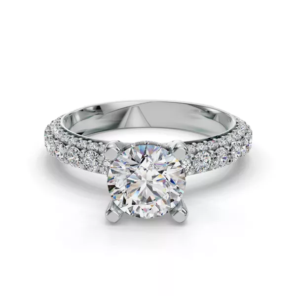 Skyler Rolled Pavé Engagement Ring