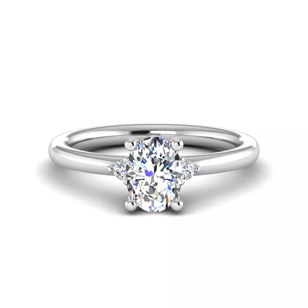 Cecilia Petite Three-Stone Engagement Ring